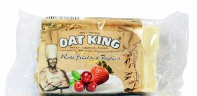 Oat King energy tyčinka - brusinka a jahoda s jogurtovou polevou  95g