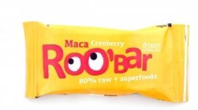 ROOBAR Datlová tyčinka s macou a brusinkami 50g BIO/RAW